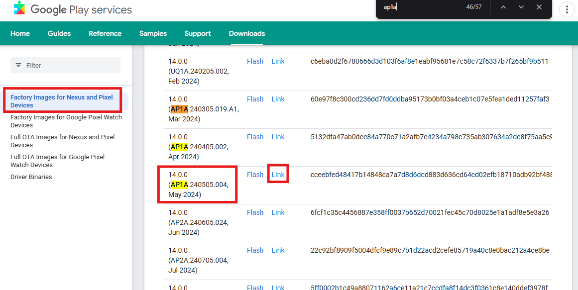 Version name and build number